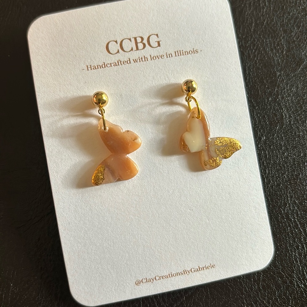 Handmade butterfly earrings